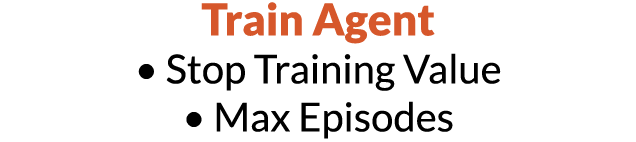 Train Agent   Stop Training Value     Max Episodes 