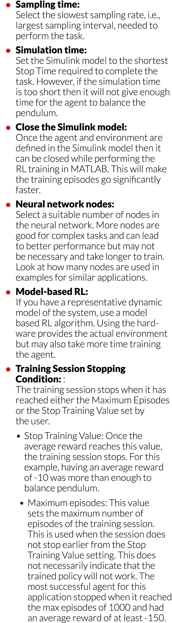   Sampling time: Select the slowest sampling rate, i e , largest sampling interval, needed to perform the task    Sim   