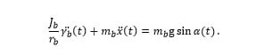 Equation of motion of the ball