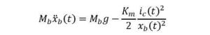 The equation of the ball motion