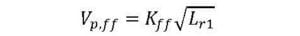 The equation for the voltage of the feed-forward control loop