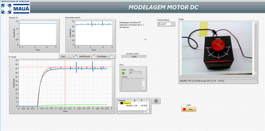 Modified LabVIEW VI to show camera feed