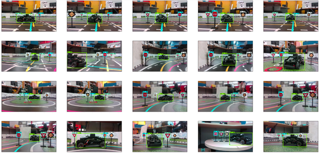 Training images with bounding boxes