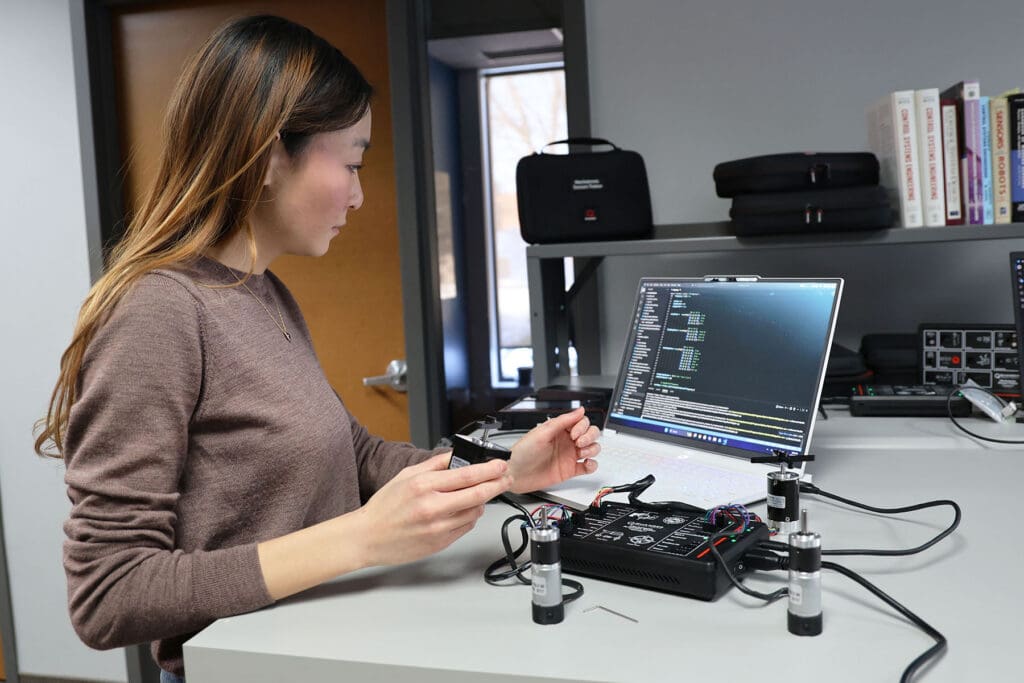 Mechatronics design lab in action
